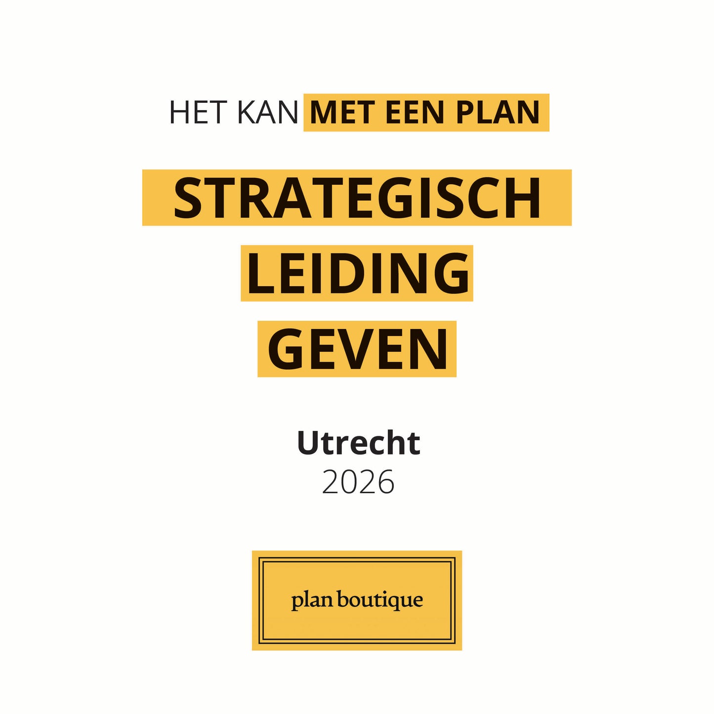 Strategisch management & Personeelsbeleid | Plan Boutique
